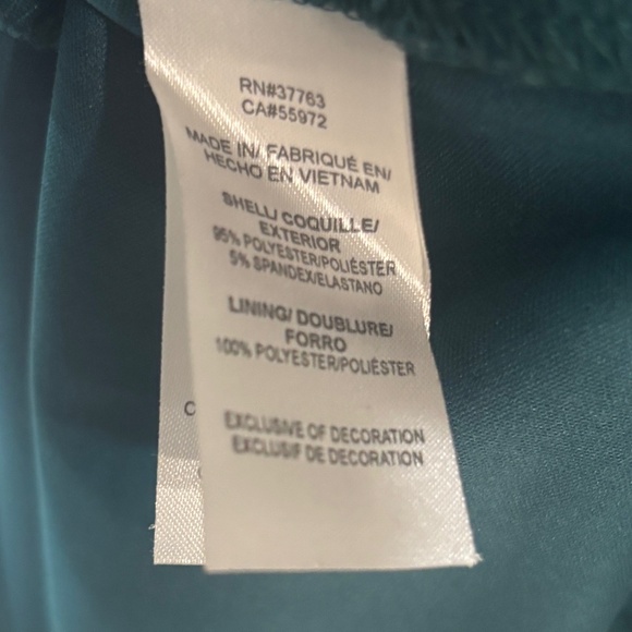 Laundry by Shelli Segal Lace Overlay Sheath Dress - Teal Green Size 2 - Picture 9 of 9